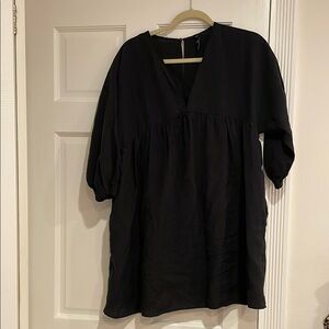 Zara Black Oversized 3/4 Sleeve dress